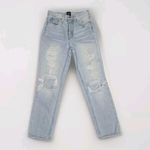 BDG Urban Outfitters Slim Straight Light Wash Ripped Jeans Size 25